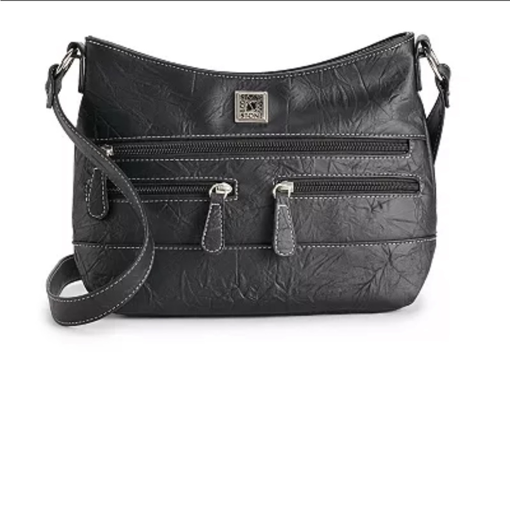 Stone and Company, shoulder bag, charcoal black